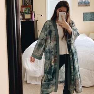 Watercolor Green Kimono